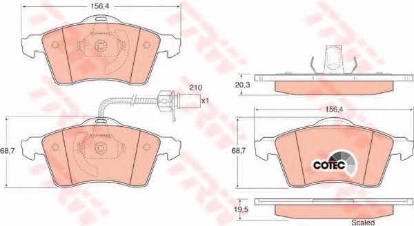 TRW GDB1391 Тормозные колодки для VOLKSWAGEN (Фольксваген) TRW GDB1391 Тормозные колодки для VOLKSWAGEN (Фольксваген)