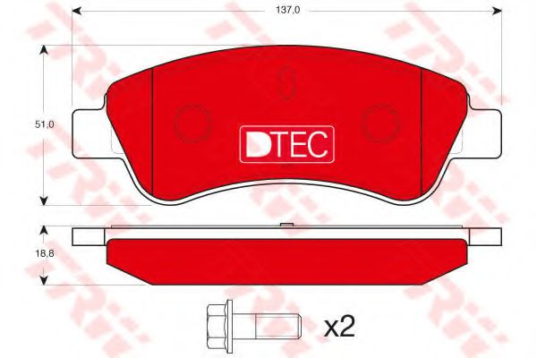 TRW GDB1463DTE Тормозные колодки для PEUGEOT 207 (Пежо 207) TRW GDB1463DTE Тормозные колодки для PEUGEOT 207 (Пежо 207)
