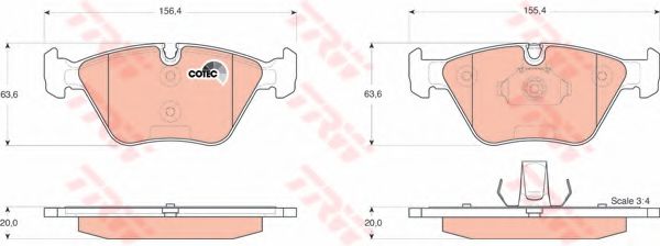 TRW GDB1531 Тормозные колодки для BMW (Бмв) TRW GDB1531 Тормозные колодки для BMW (Бмв)