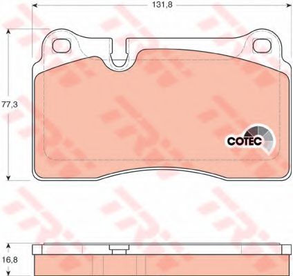 TRW GDB1670 Комплект тормозных колодок, дисковый тормоз 