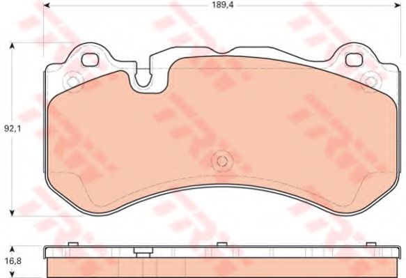 TRW GDB1710 Комплект тормозных колодок, дисковый тормоз 