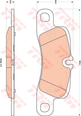 TRW GDB1839 Комплект тормозных колодок, дисковый тормоз 