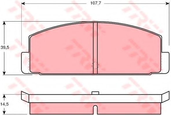 TRW GDB184 Тормозные колодки для MITSUBISHI STARION (Митсубиши/митсубиси Старион) TRW GDB184 Тормозные колодки для MITSUBISHI STARION (Митсубиши/митсубиси Старион)