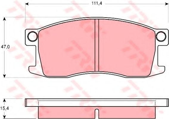 TRW GDB185 Комплект тормозных колодок, дисковый тормоз 