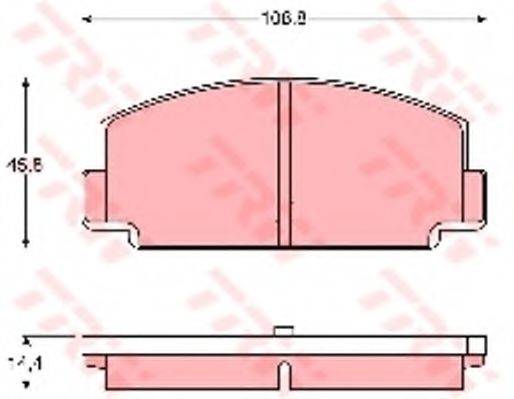 TRW GDB186 Комплект тормозных колодок, дисковый тормоз 