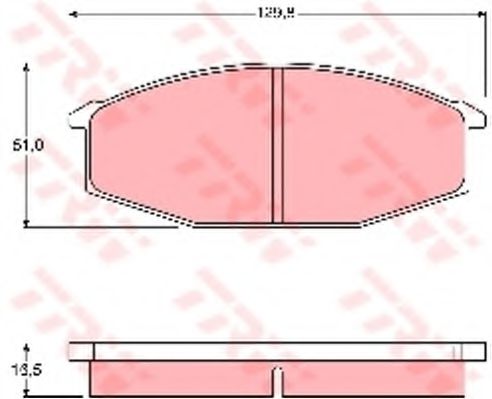 TRW GDB190 Комплект тормозных колодок, дисковый тормоз 