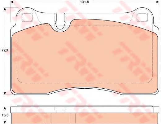 TRW GDB1912 Комплект тормозных колодок, дисковый тормоз 