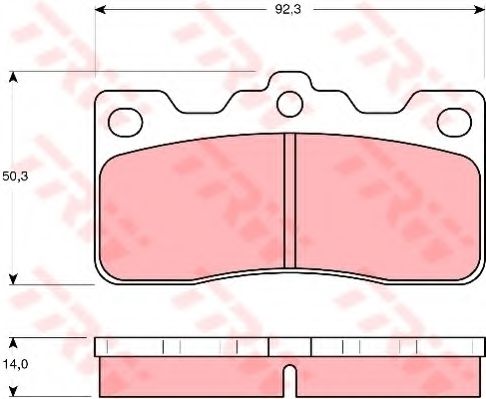 TRW GDB193 Комплект тормозных колодок, дисковый тормоз 