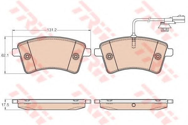 TRW GDB1941 Комплект тормозных колодок, дисковый тормоз 