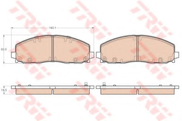 TRW GDB1944 Комплект тормозных колодок, дисковый тормоз 