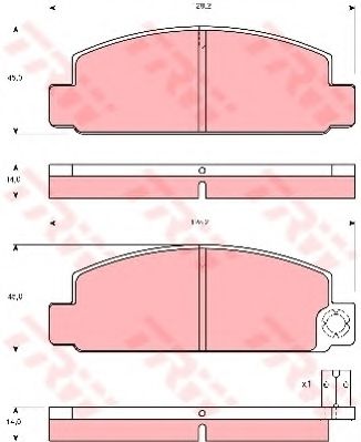 TRW GDB196 Комплект тормозных колодок, дисковый тормоз 