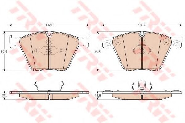 TRW GDB1964 Комплект тормозных колодок, дисковый тормоз 