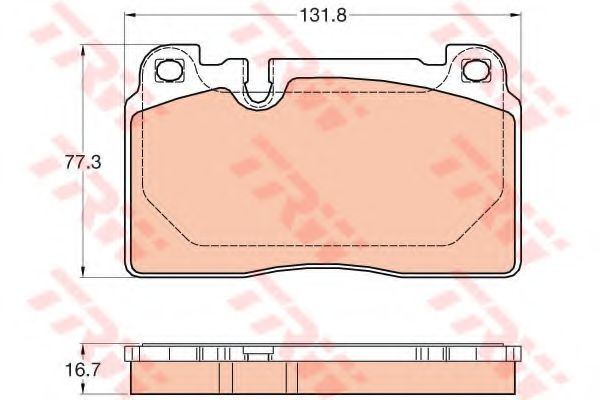 TRW GDB2022 Комплект тормозных колодок, дисковый тормоз 