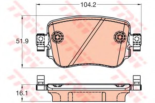 TRW GDB2042 Тормозные колодки для VOLKSWAGEN (Фольксваген) TRW GDB2042 Тормозные колодки для VOLKSWAGEN (Фольксваген)