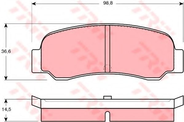TRW GDB209 Тормозные колодки для MITSUBISHI LANCER (Митсубиши/митсубиси Ланcэр) TRW GDB209 Тормозные колодки для MITSUBISHI LANCER (Митсубиши/митсубиси Ланcэр)