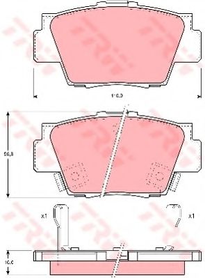TRW GDB3039 Тормозные колодки для ACURA NSX (Акура Нсx) TRW GDB3039 Тормозные колодки для ACURA NSX (Акура Нсx)