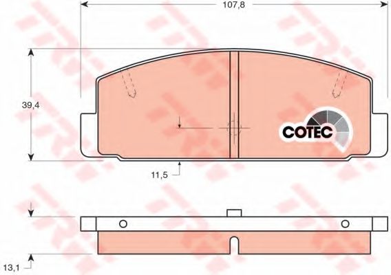 TRW GDB3088 Тормозные колодки для MAZDA 323 F/P VI (Мазда 323 ф/п vи) TRW GDB3088 Тормозные колодки для MAZDA 323 F/P VI (Мазда 323 ф/п vи)