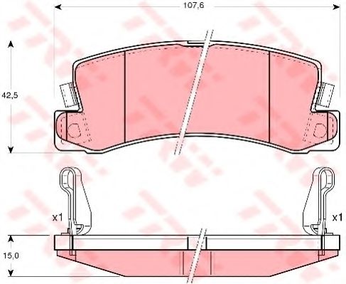 TRW GDB3164 Тормозные колодки для TOYOTA CALDINA (Тойота/тоета Cалдина) TRW GDB3164 Тормозные колодки для TOYOTA CALDINA (Тойота/тоета Cалдина)