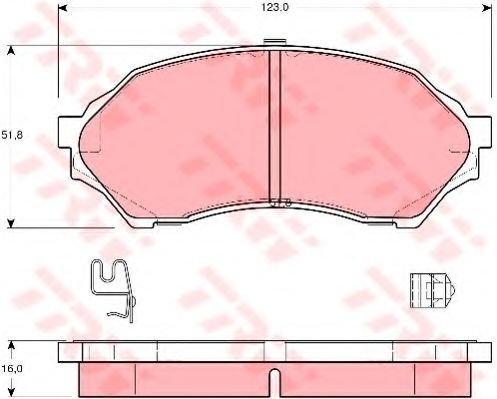 TRW GDB3193 Тормозные колодки для MAZDA 323 F/P VI (Мазда 323 ф/п vи) TRW GDB3193 Тормозные колодки для MAZDA 323 F/P VI (Мазда 323 ф/п vи)