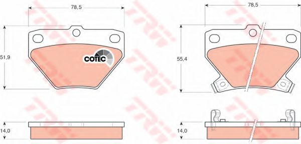 TRW GDB3243 Тормозные колодки для TOYOTA (FAW) COROLLA (Тойота/тоета (фав) Cоролла) TRW GDB3243 Тормозные колодки для TOYOTA (FAW) COROLLA (Тойота/тоета (фав) Cоролла)