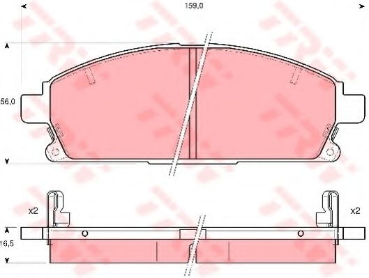 TRW GDB3312 Тормозные колодки для HONDA MDX (Хонда Мдх) TRW GDB3312 Тормозные колодки для HONDA MDX (Хонда Мдх)