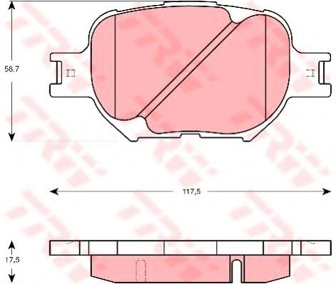 TRW GDB3316 Тормозные колодки для TOYOTA (FAW) PRIUS (Тойота/тоета (фав) Приус) TRW GDB3316 Тормозные колодки для TOYOTA (FAW) PRIUS (Тойота/тоета (фав) Приус)