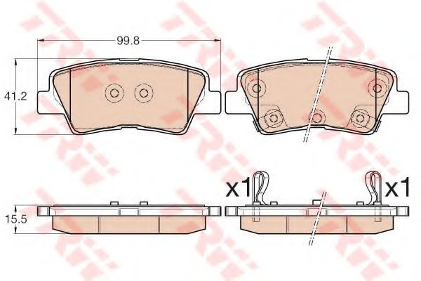 TRW GDB3569 Тормозные колодки для HYUNDAI FLUIDIC ELANTRA (Хендай Флуидиc элантра) TRW GDB3569 Тормозные колодки для HYUNDAI FLUIDIC ELANTRA (Хендай Флуидиc элантра)