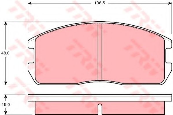 TRW GDB365 Тормозные колодки для MITSUBISHI COLT II (Митсубиши/митсубиси Cолт 2) TRW GDB365 Тормозные колодки для MITSUBISHI COLT II (Митсубиши/митсубиси Cолт 2)