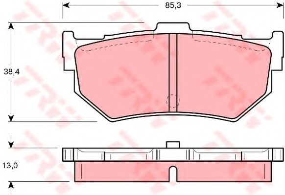 TRW GDB372 Тормозные колодки для HONDA ACCORD II (Хонда Аccорд 2) TRW GDB372 Тормозные колодки для HONDA ACCORD II (Хонда Аccорд 2)