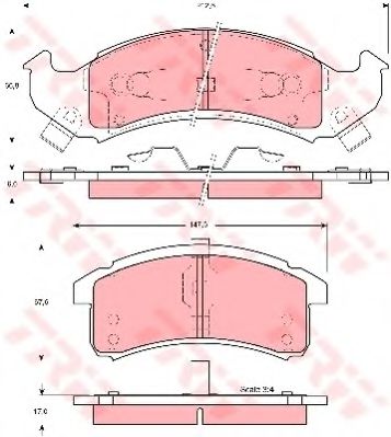 TRW GDB4000 Тормозные колодки для BUICK (Бьюик) TRW GDB4000 Тормозные колодки для BUICK (Бьюик)