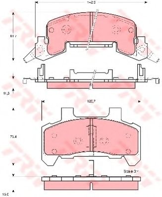 TRW GDB4028 Тормозные колодки для CHEVROLET BERETTA (Шевроле Бэрэтта) TRW GDB4028 Тормозные колодки для CHEVROLET BERETTA (Шевроле Бэрэтта)