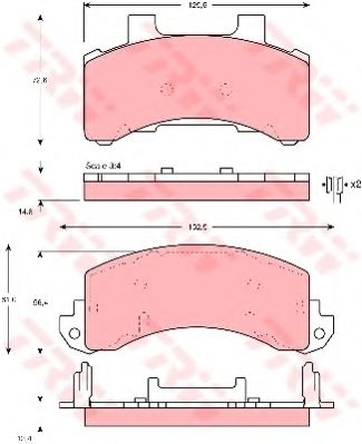 TRW GDB4036 Тормозные колодки для BUICK (Бьюик) TRW GDB4036 Тормозные колодки для BUICK (Бьюик)