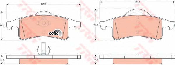 TRW GDB4127 Тормозные колодки для JEEP CHEROKEE (Джип Чироки) TRW GDB4127 Тормозные колодки для JEEP CHEROKEE (Джип Чироки)