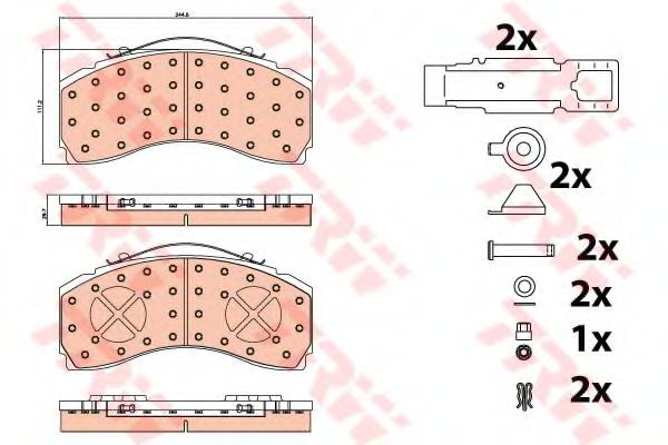 TRW GDB5111 Тормозные колодки для MERCEDES-BENZ ACTROS (Мэрcэдэс-бэнз Аcтрос) TRW GDB5111 Тормозные колодки для MERCEDES-BENZ ACTROS (Мэрcэдэс-бэнз Аcтрос)