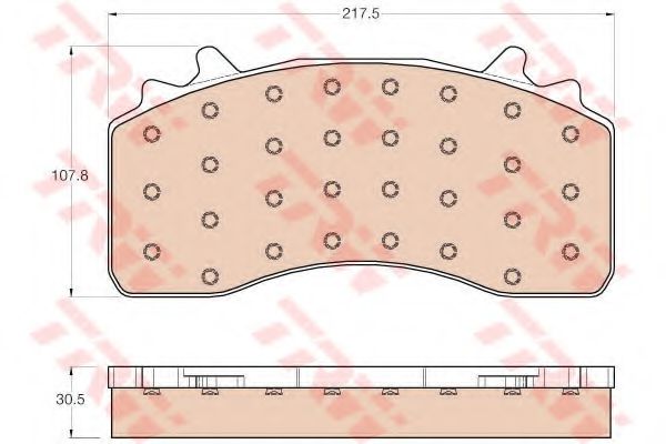 TRW GDB5114 Тормозные колодки для MAN TGS (Ман Тджи с) TRW GDB5114 Тормозные колодки для MAN TGS (Ман Тджи с)