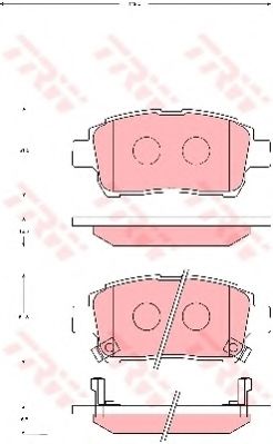 TRW GDB7075 Тормозные колодки для TOYOTA (FAW) VIOS (Тойота/тоета (фав) Vиос) TRW GDB7075 Тормозные колодки для TOYOTA (FAW) VIOS (Тойота/тоета (фав) Vиос)