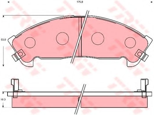 TRW GDB7086 Тормозные колодки для ISUZU N (Исузу Н)