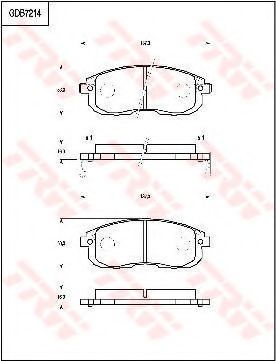 TRW GDB7214 Тормозные колодки для NISSAN STAGEA (Ниссан Стагэа) TRW GDB7214 Тормозные колодки для NISSAN STAGEA (Ниссан Стагэа)