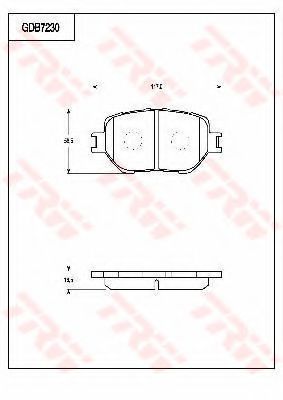 TRW GDB7230 Тормозные колодки для TOYOTA-FAW (Тойота/тоета-фав) TRW GDB7230 Тормозные колодки для TOYOTA-FAW (Тойота/тоета-фав)