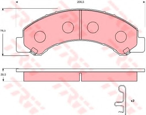 TRW GDB7233 Тормозные колодки для ISUZU N (Исузу Н)