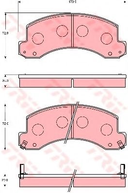 TRW GDB7241 Тормозные колодки для ISUZU N (Исузу Н)