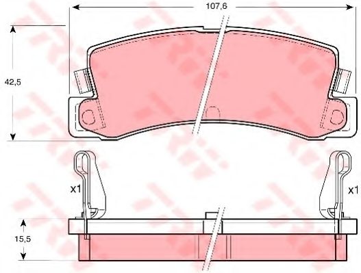 TRW GDB730 Тормозные колодки для TOYOTA COROLLA FX (Тойота/тоета Cоролла инфинити фх) TRW GDB730 Тормозные колодки для TOYOTA COROLLA FX (Тойота/тоета Cоролла инфинити фх)