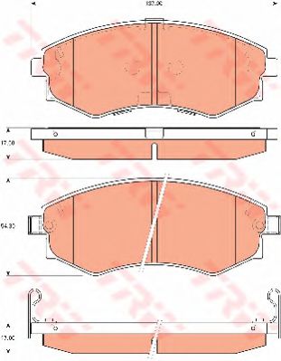 TRW GDB7521 Тормозные колодки для HYUNDAI (Хендай) TRW GDB7521 Тормозные колодки для HYUNDAI (Хендай)