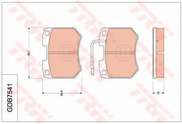 TRW GDB7541 Тормозные колодки для AUDI 100 (Ауди 100) TRW GDB7541 Тормозные колодки для AUDI 100 (Ауди 100)