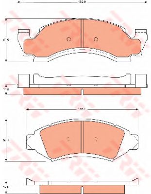 TRW GDB7574 Тормозные колодки для FORD USA F-250 (Форд сша Ф-250) TRW GDB7574 Тормозные колодки для FORD USA F-250 (Форд сша Ф-250)
