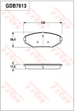 TRW GDB7613 Тормозные колодки для ACURA MDX (Акура Мдх)