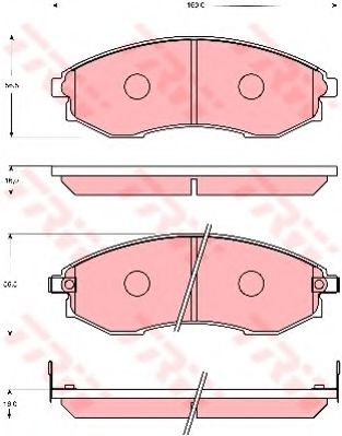 TRW GDB7614 Тормозные колодки для SSANGYONG ISTANA (Сан-янг/санянг Истана)