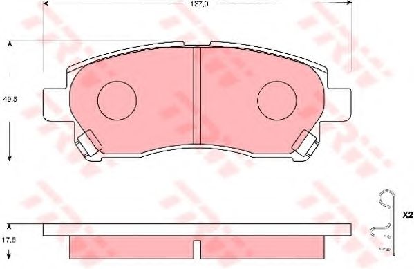 TRW GDB7656 Тормозные колодки для DAIHATSU XENIA (Дайхатсу Xэниа) TRW GDB7656 Тормозные колодки для DAIHATSU XENIA (Дайхатсу Xэниа)