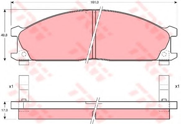 TRW GDB766 Тормозные колодки для NISSAN PICKUP III (Ниссан Пиcкуп 3) TRW GDB766 Тормозные колодки для NISSAN PICKUP III (Ниссан Пиcкуп 3)