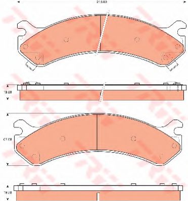 TRW GDB7667 Тормозные колодки для HUMMER HUMMER H2 (Хамер Хамер х2) TRW GDB7667 Тормозные колодки для HUMMER HUMMER H2 (Хамер Хамер х2)